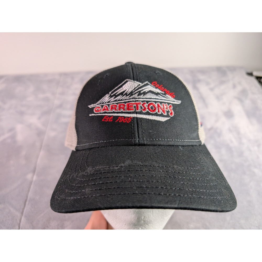 Cap America Garretsons Colorado Trucker Hat Black Grey Mesh Snapback Cap
